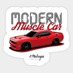 Dodge Challenger red Sticker